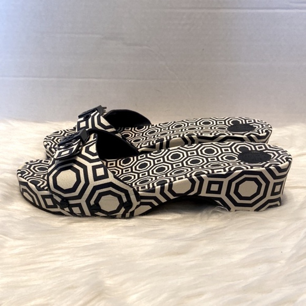 Tory Burch Noah Navy Leather Slides Size 7 1/2 - Picture 9 of 16